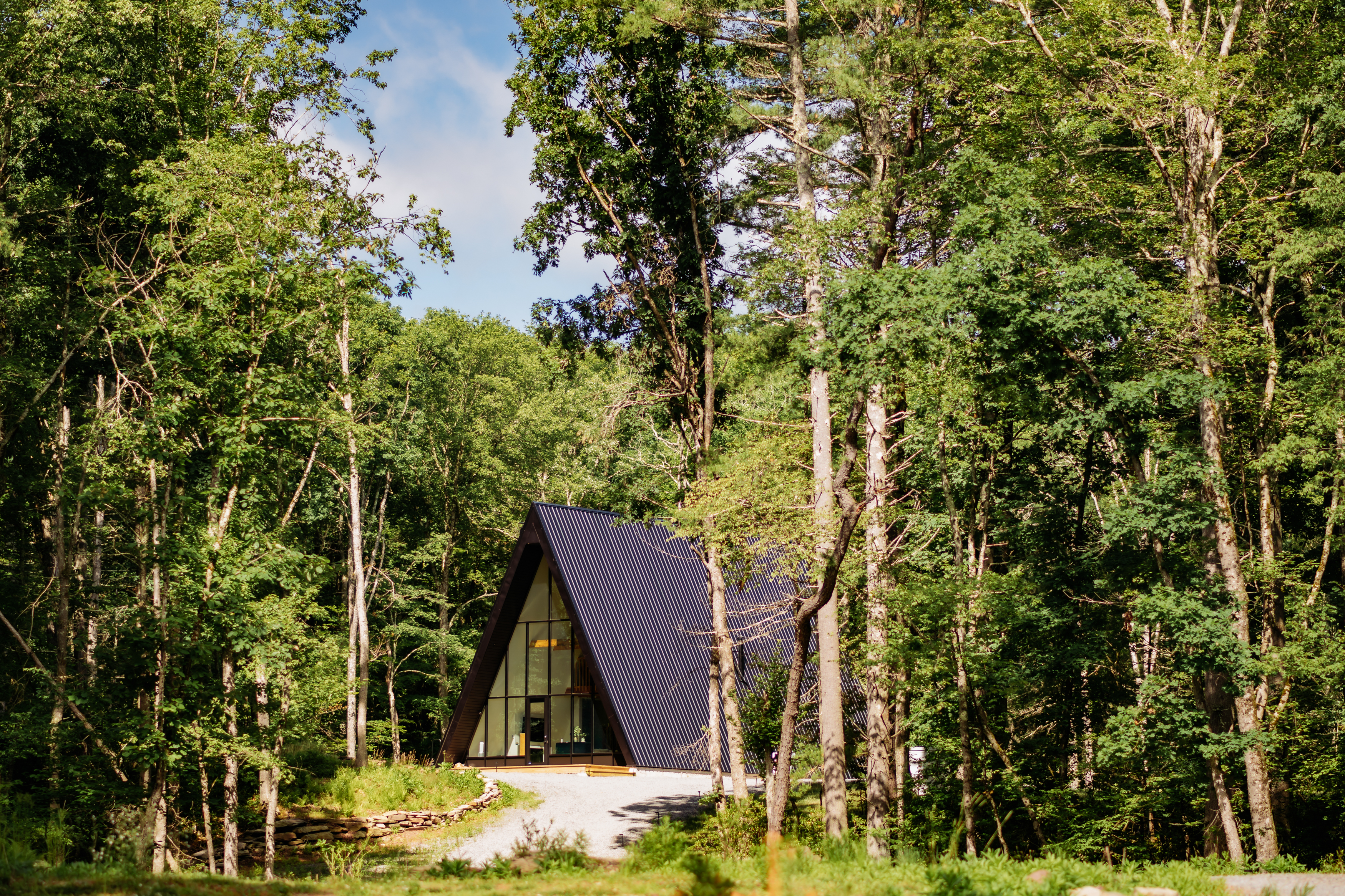 Set back in the woods